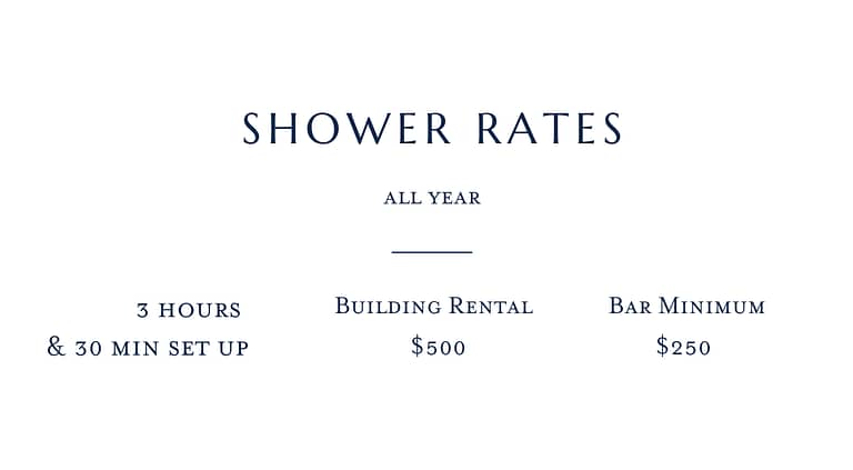 the waters shower rates